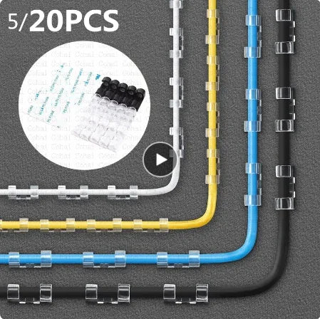 Clips Organizadores de Cables Universales - Controla el Desorden de Cables